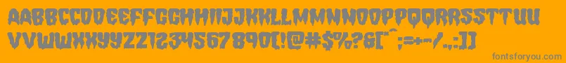 Hemogoblinexpand-Schriftart – Graue Schriften auf orangefarbenem Hintergrund