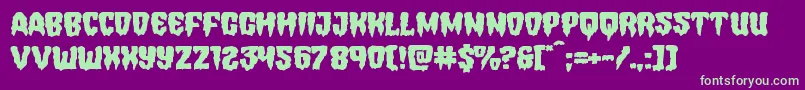 Hemogoblinexpand Font – Green Fonts on Purple Background