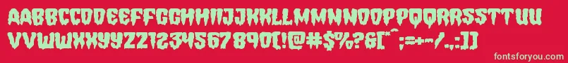 Hemogoblinexpand Font – Green Fonts on Red Background