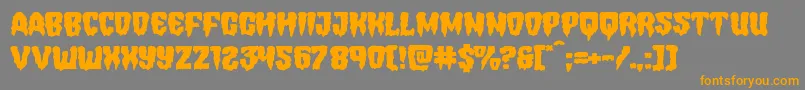 Hemogoblinexpand-Schriftart – Orangefarbene Schriften auf grauem Hintergrund