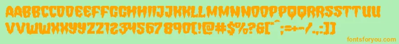 Hemogoblinexpand Font – Orange Fonts on Green Background