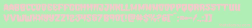 Police Hemogoblinexpand – polices roses sur fond vert
