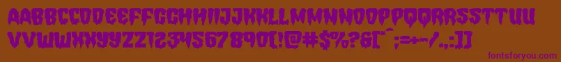 Hemogoblinexpand Font – Purple Fonts on Brown Background