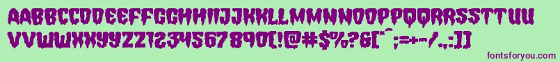 Hemogoblinexpand Font – Purple Fonts on Green Background