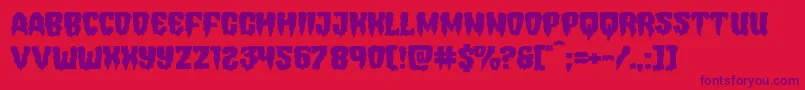 Hemogoblinexpand Font – Purple Fonts on Red Background