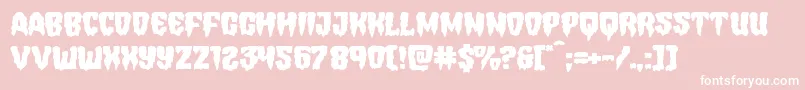 フォントHemogoblinexpand – ピンクの背景に白い文字