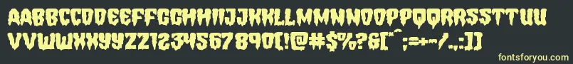 Hemogoblinexpand Font – Yellow Fonts on Black Background