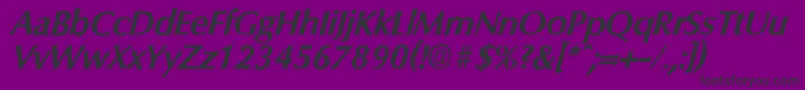 ColumbiaantiqueBolditalic Font – Black Fonts on Purple Background