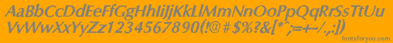 fuente ColumbiaantiqueBolditalic – Fuentes Grises Sobre Fondo Naranja