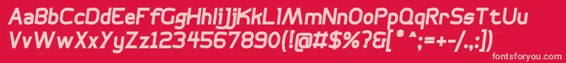 Шрифт BogotanaBoldItalic – розовые шрифты на красном фоне