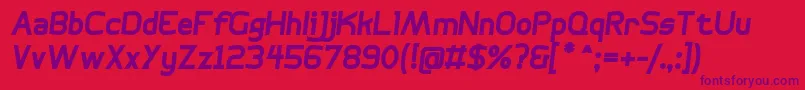 Шрифт BogotanaBoldItalic – фиолетовые шрифты на красном фоне