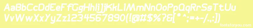 BogotanaBoldItalic Font – White Fonts on Yellow Background