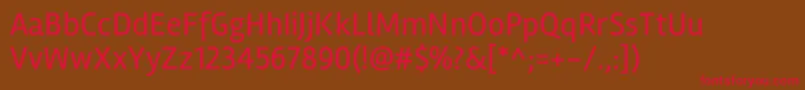 RamblaRegular Font – Red Fonts on Brown Background