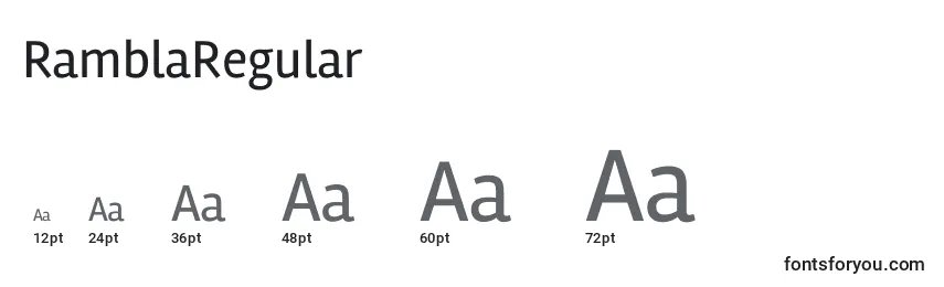 RamblaRegular Font Sizes