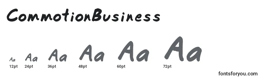 CommotionBusiness Font Sizes