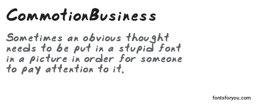 Review of the CommotionBusiness Font