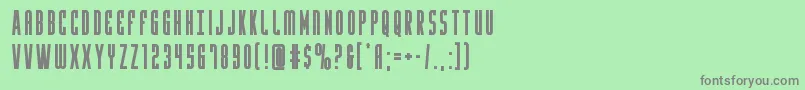 フォントYfilesbold – 緑の背景に灰色の文字