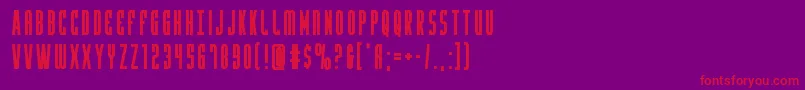フォントYfilesbold – 紫の背景に赤い文字