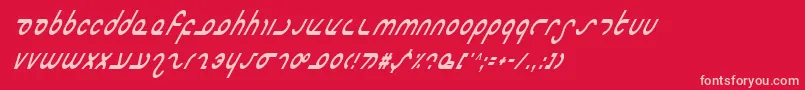 Masterci Font – Pink Fonts on Red Background