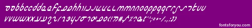 フォントMasterci – 紫の背景に白い文字