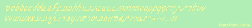 Masterci Font – Yellow Fonts on Green Background