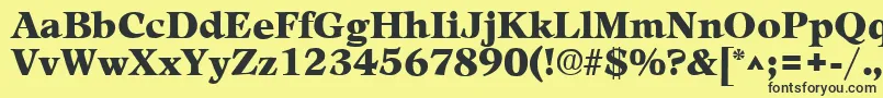 LeamingtonhBold Font – Black Fonts on Yellow Background