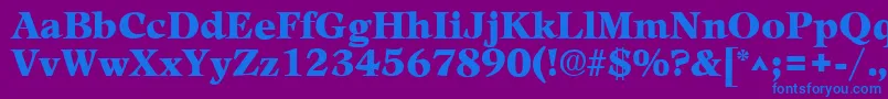 LeamingtonhBold Font – Blue Fonts on Purple Background