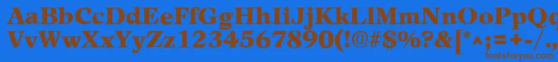 Шрифт LeamingtonhBold – коричневые шрифты на синем фоне