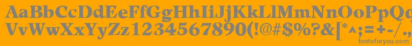 LeamingtonhBold Font – Gray Fonts on Orange Background