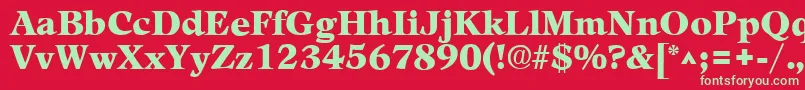 LeamingtonhBold Font – Green Fonts on Red Background