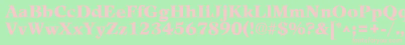 LeamingtonhBold Font – Pink Fonts on Green Background