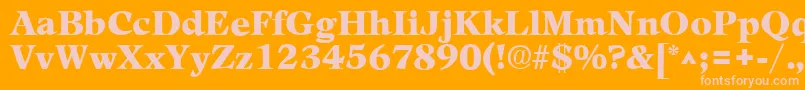 LeamingtonhBold Font – Pink Fonts on Orange Background