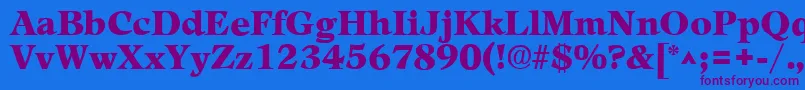 LeamingtonhBold Font – Purple Fonts on Blue Background