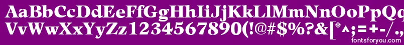 フォントLeamingtonhBold – 紫の背景に白い文字