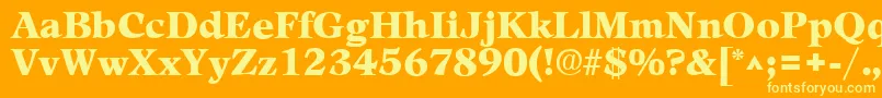 LeamingtonhBold Font – Yellow Fonts on Orange Background