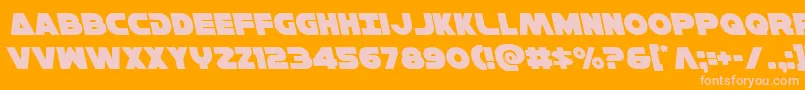 Hansolov3left Font – Pink Fonts on Orange Background