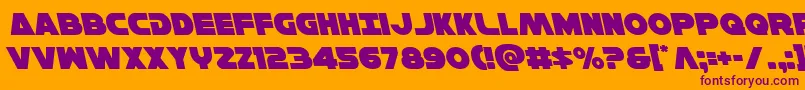 Hansolov3left Font – Purple Fonts on Orange Background