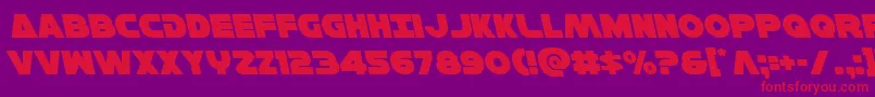 Hansolov3left Font – Red Fonts on Purple Background