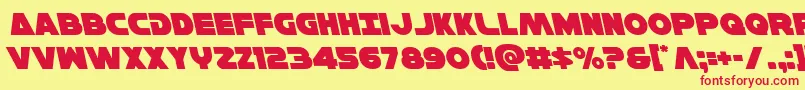 Hansolov3left Font – Red Fonts on Yellow Background