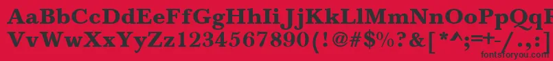 BaskervilleAZPsBold Font – Black Fonts on Red Background