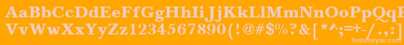 BaskervilleAZPsBold Font – Pink Fonts on Orange Background