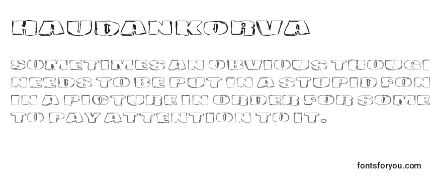Review of the Haudankorva Font
