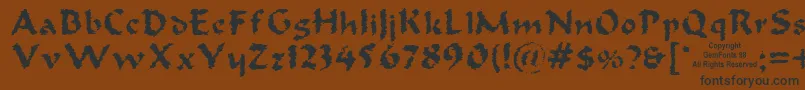 Old Oak Font – Black Fonts on Brown Background