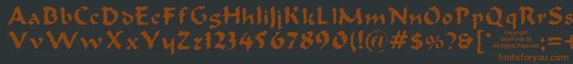 Old Oak Font – Brown Fonts on Black Background