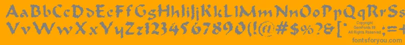 Шрифт Old Oak – серые шрифты на оранжевом фоне