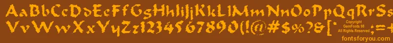 Old Oak Font – Orange Fonts on Brown Background