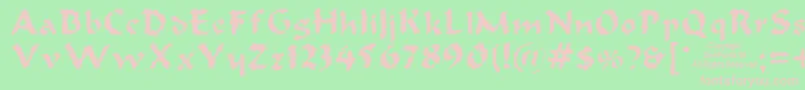 Old Oak Font – Pink Fonts on Green Background