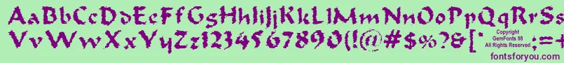 Old Oak Font – Purple Fonts on Green Background