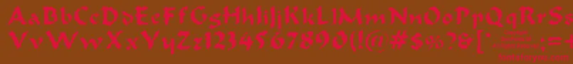 Old Oak Font – Red Fonts on Brown Background
