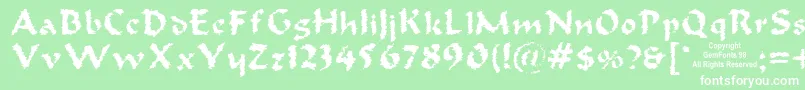 Old Oak Font – White Fonts on Green Background